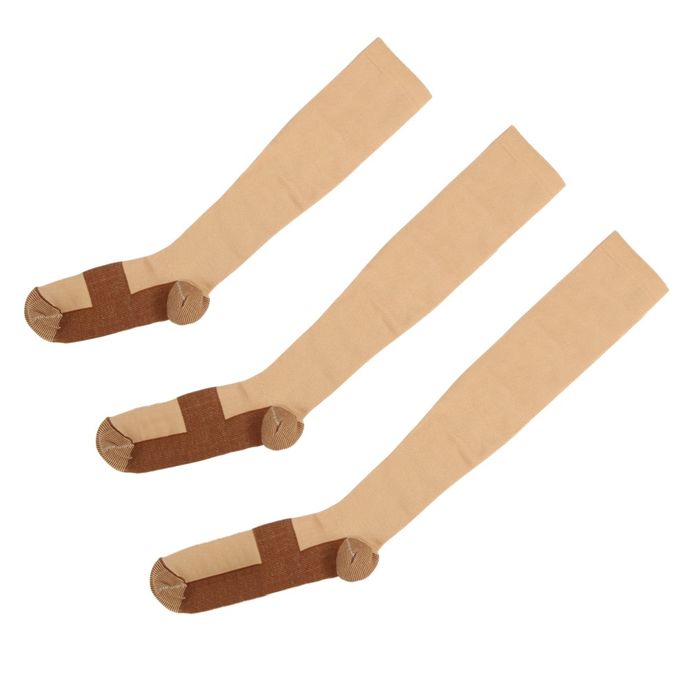 5 Pairs Copper Compression Socks 20-30mmHg Graduated Support Mens Womens S/M-XXL