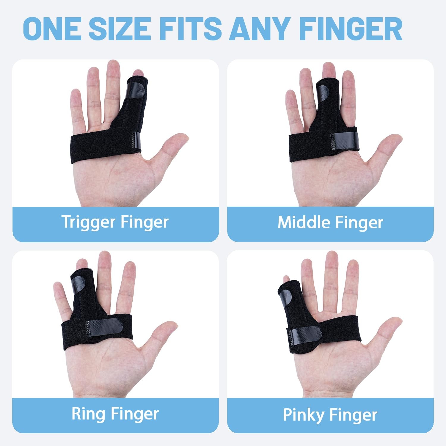 QiiMyyo Trigger Finger Splint,Finger Brace Support Stabilizer for Arthritis, …