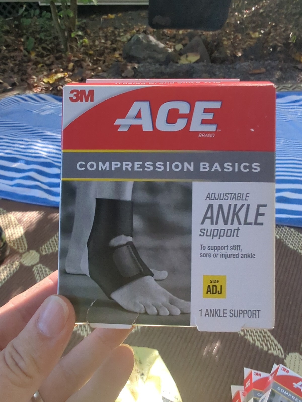 ACE Compression Adjustable Ankle Support Neoprene Left or Right Foot New