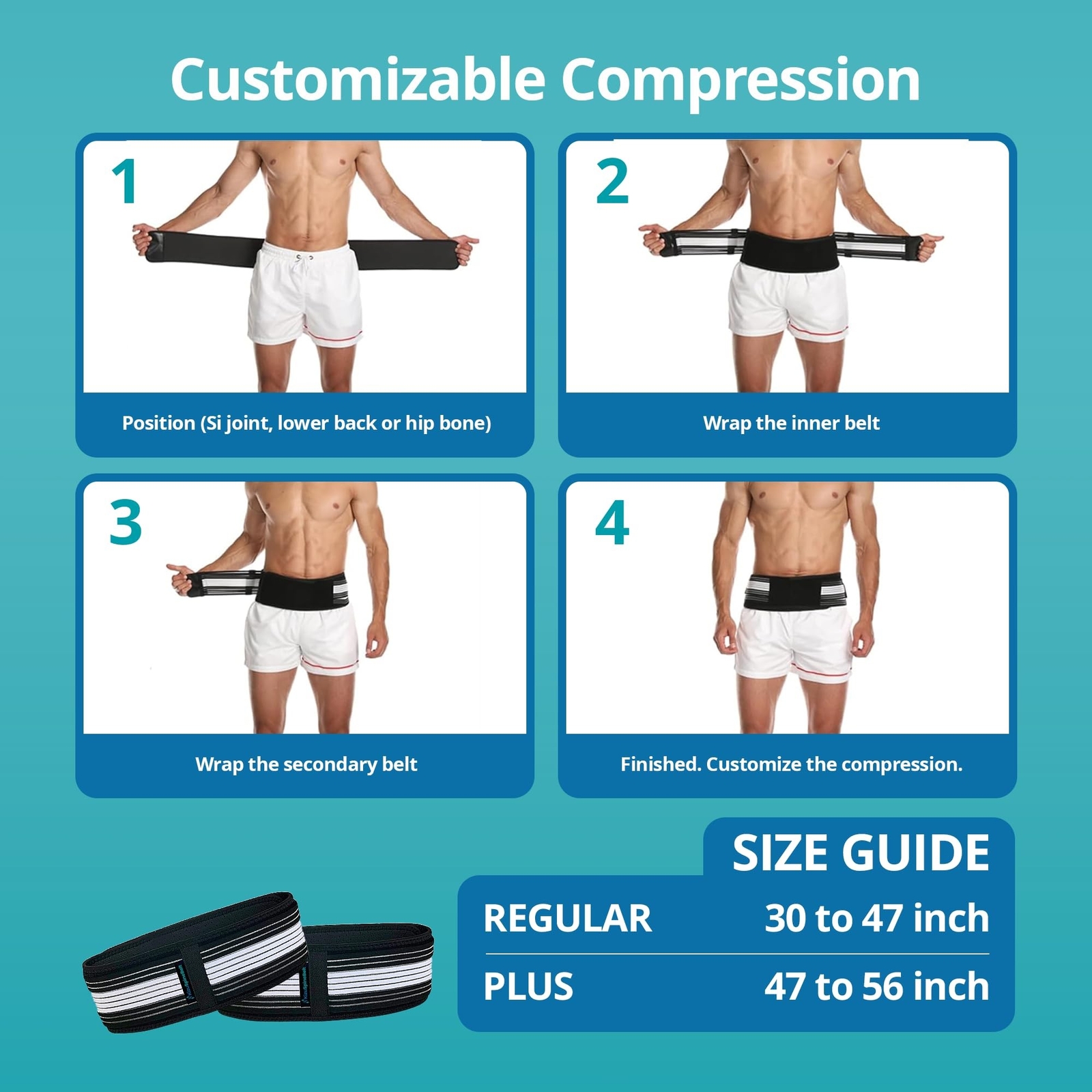 Kizu Relief Belt Sciatica Pain Relief Devices Lower Back Brace, and SI Joint …