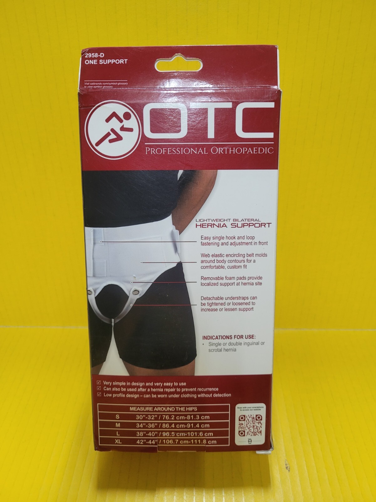 OTC Lightweight Double Hernia Support 2958D-L
