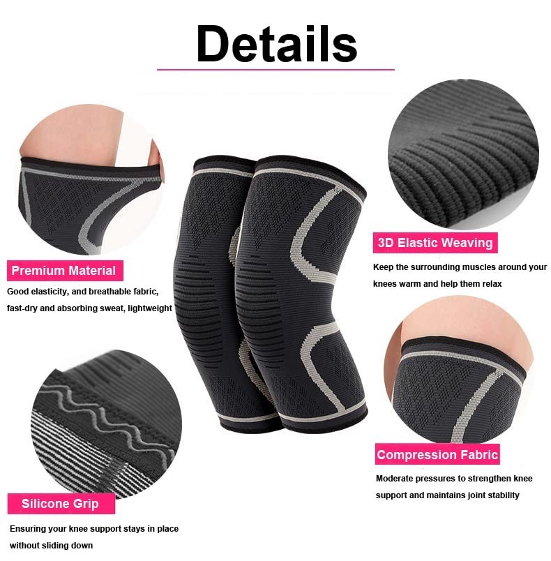 2 Rodilleras compresion dolor rodilla mangas peso muerto soporte flex