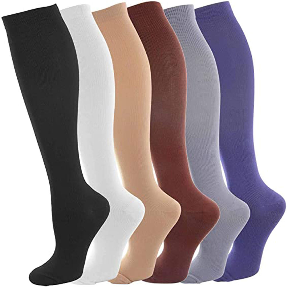 6 Pairs Compression Socks Women – Medical Mobility 15-20mmhg For Men S/M L/Xl