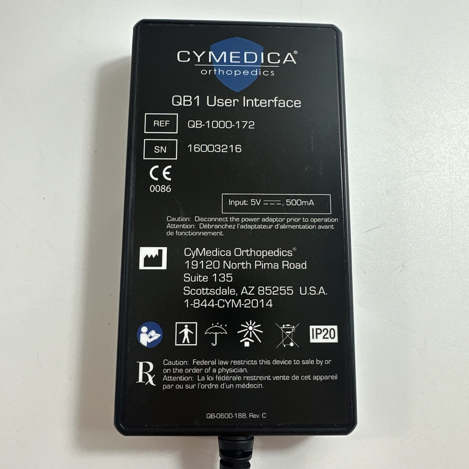 CyMedica Orthopedics QB1 (NMES) Rehabilitation System Remote ONLY