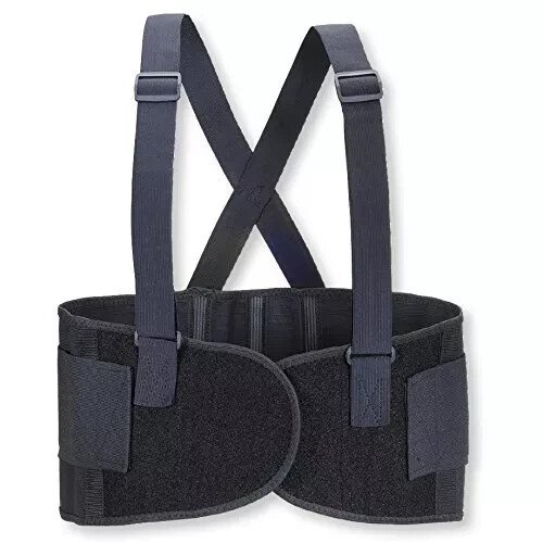 Valeo VI4676ME Heavy-Duty Elastic Back Support, Black, Medium