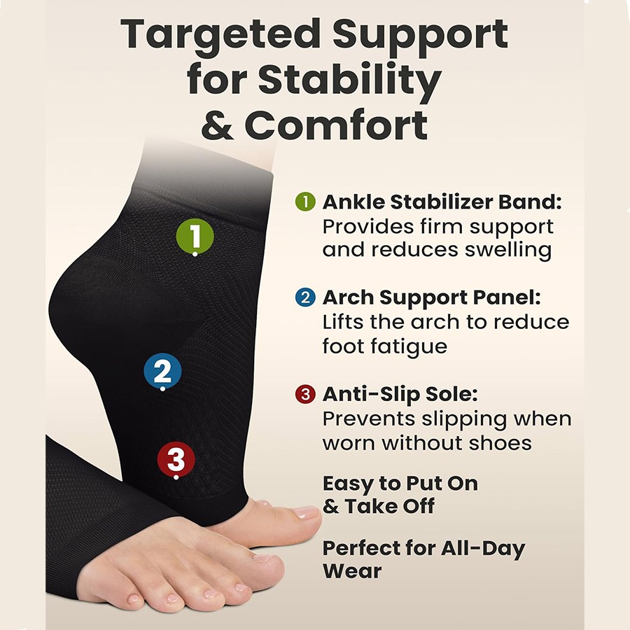 3PK Neuropathy Socks Soothe Relief Compression Socks 20-30mmHg Circulation Socks