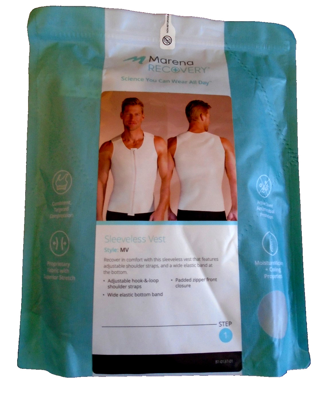 Marena Recovery MV Mens Surgical Vest – Medium