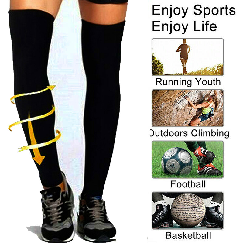Compression Thigh Sleeve Leg Pain Relief Socks Knee Brace High Support Men Women