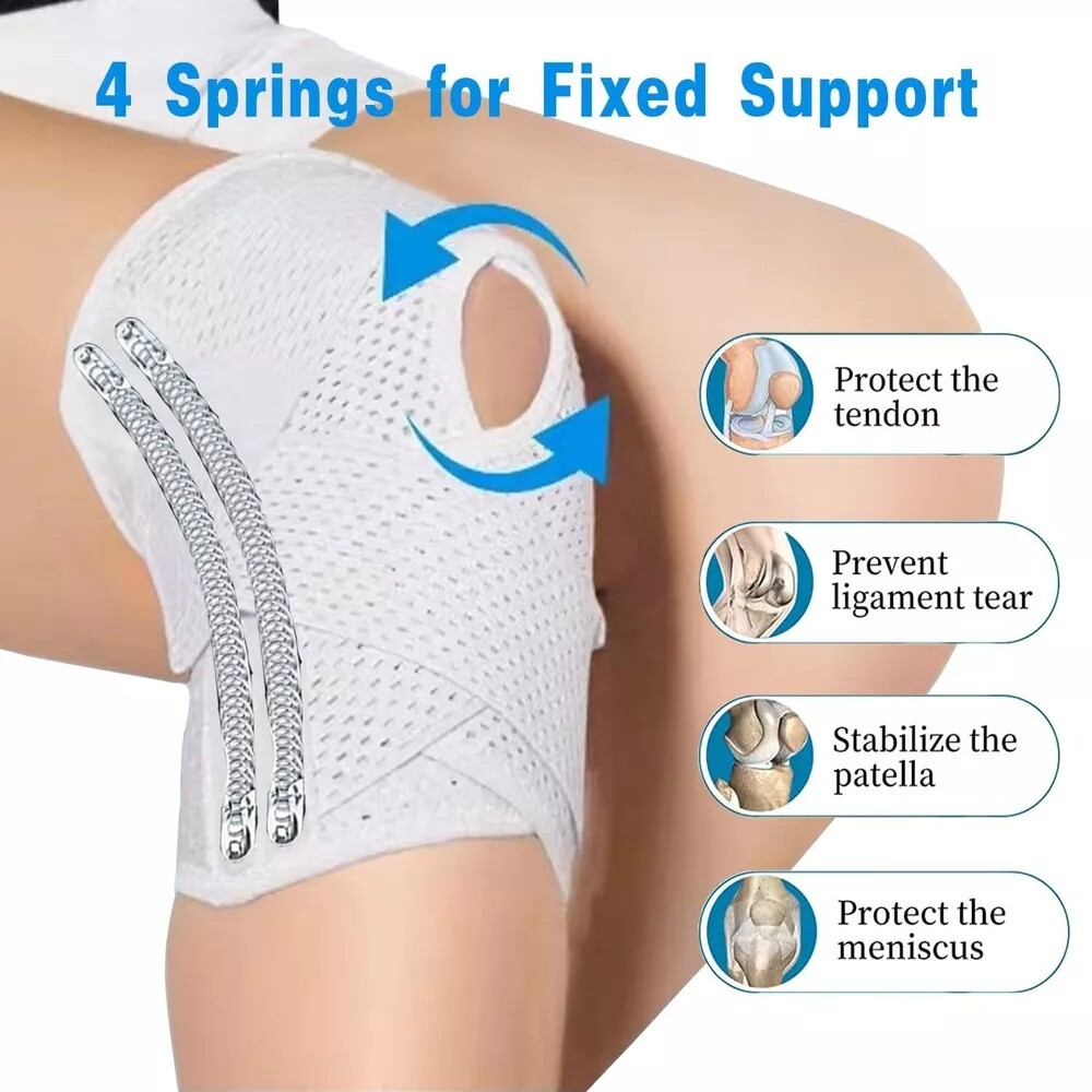 Unisex Knee Brace Compression Sleeve Support Patella Adjustable Joint Pain Relif