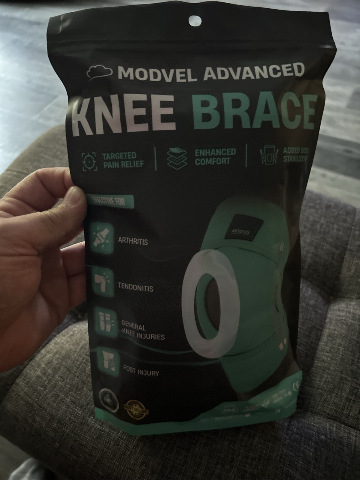 ELITE Knee Brace Unixes with Side Stabilizers Patella Gel Pads Size L/XL