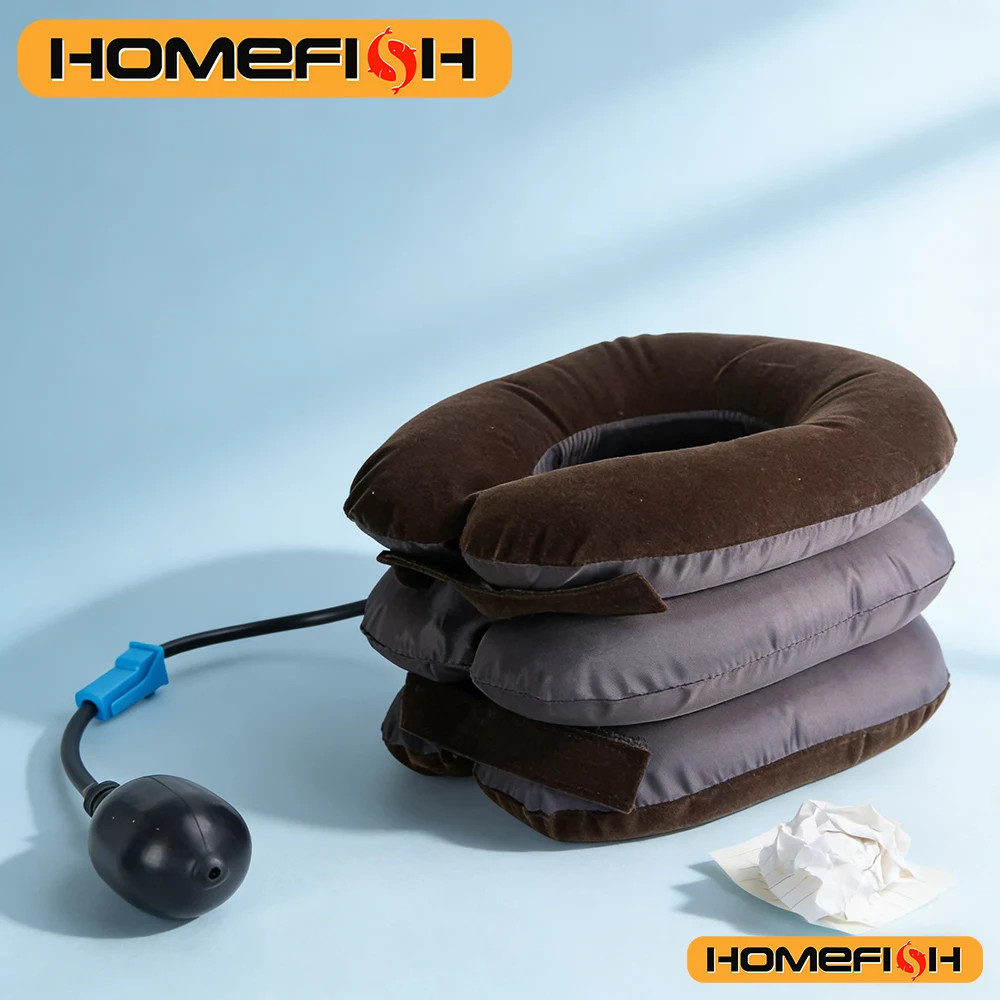 Inflatable Neck Stretcher Cervical Traction Device – Neck Brace Support for Home