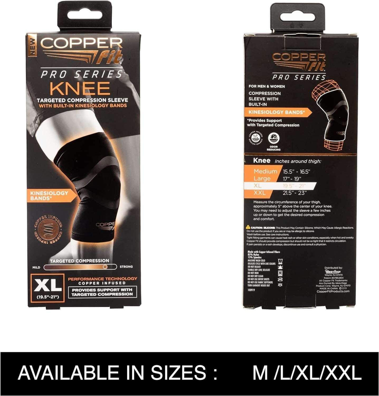 Pro Series Copper-Infused Knee Compression Sleeve – Lightweight Support for A…