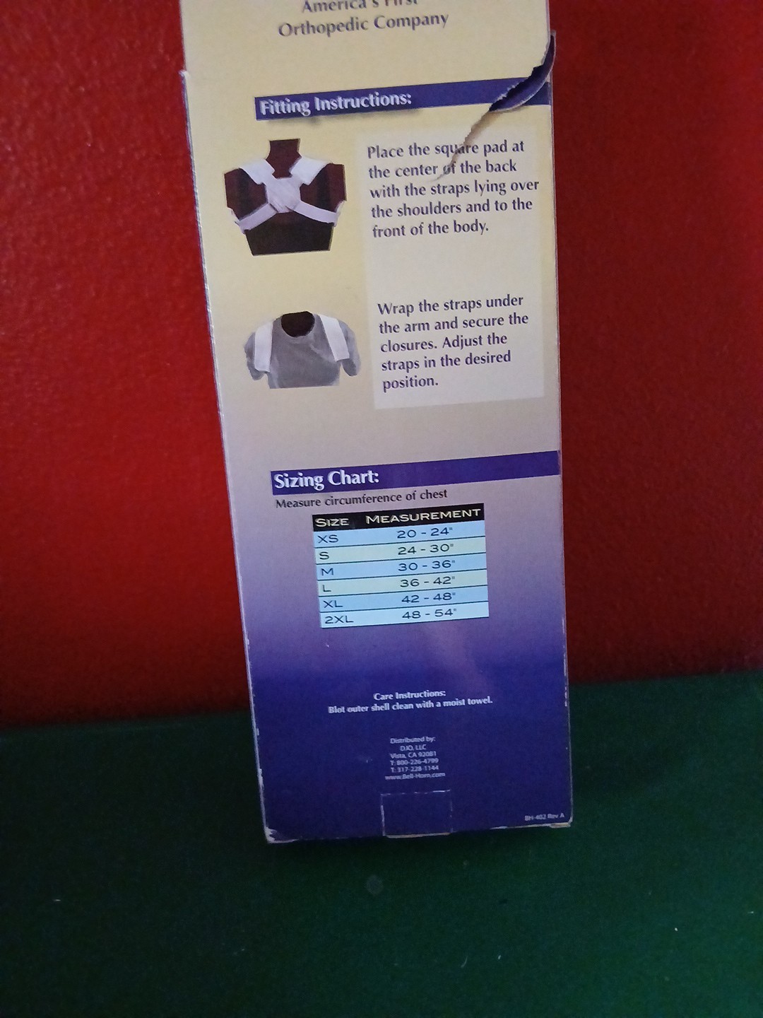 DJO Bell-Horn Clavicle Support Brace Large