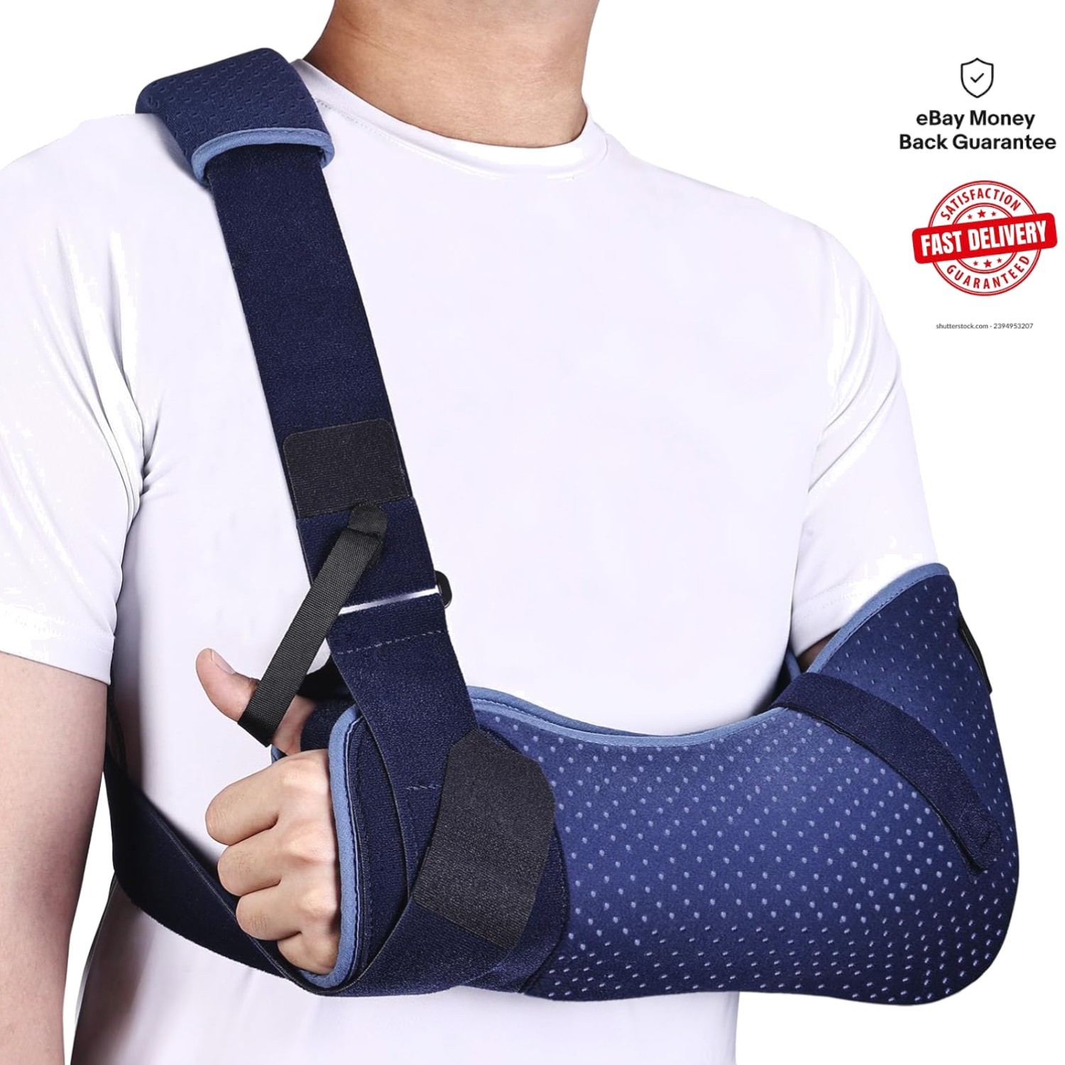 Ergonomic Arm Sling for Shoulder Recovery – Adjustable Comfort, Small, Left