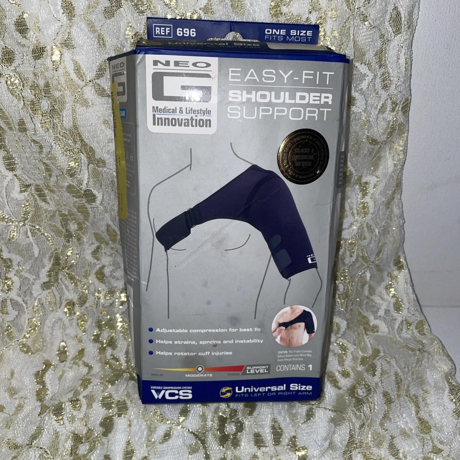 NEO G EASY-FIT SHOULDER SUPPORT UNIVERSAL SIZE LEFT OR RIGHT ARM