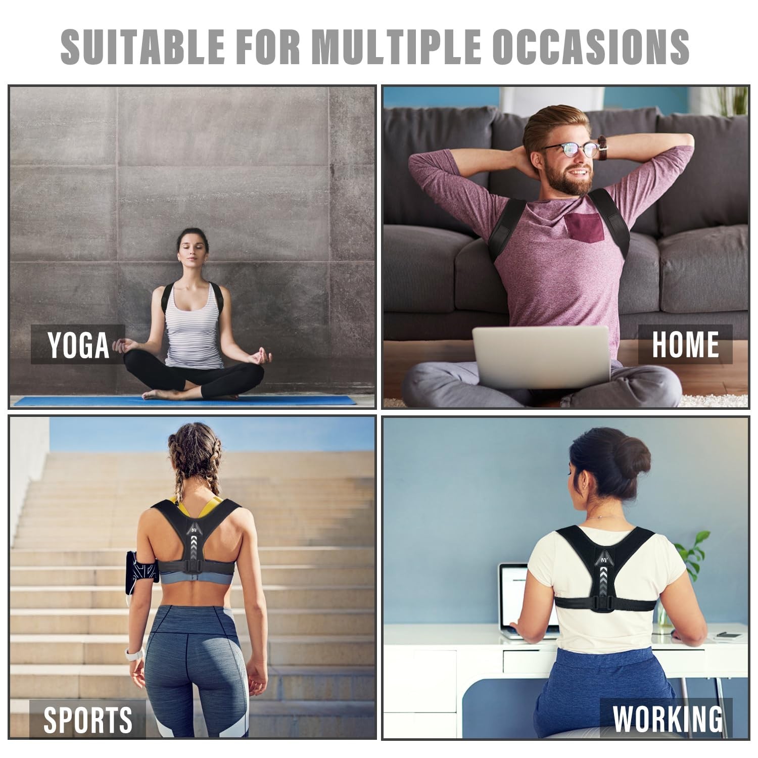 Posture Corrector Upper Back Brace Neck Shoulder Support Brace Pain Relief Belt