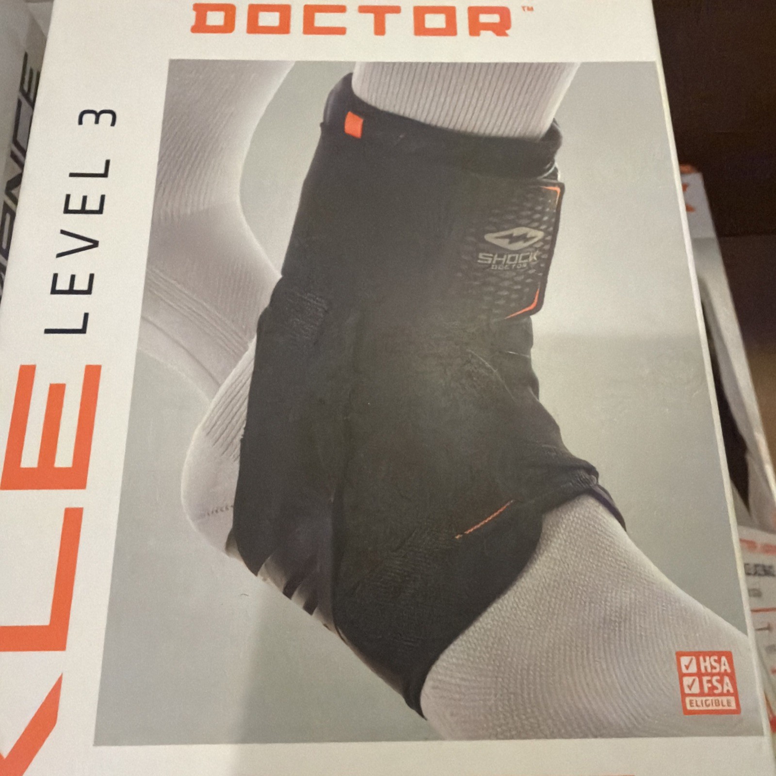 Shock Doctor Ultra Wrap Ankle lace Brace W/Strap, Level 3, Size Small 8”-8.5”