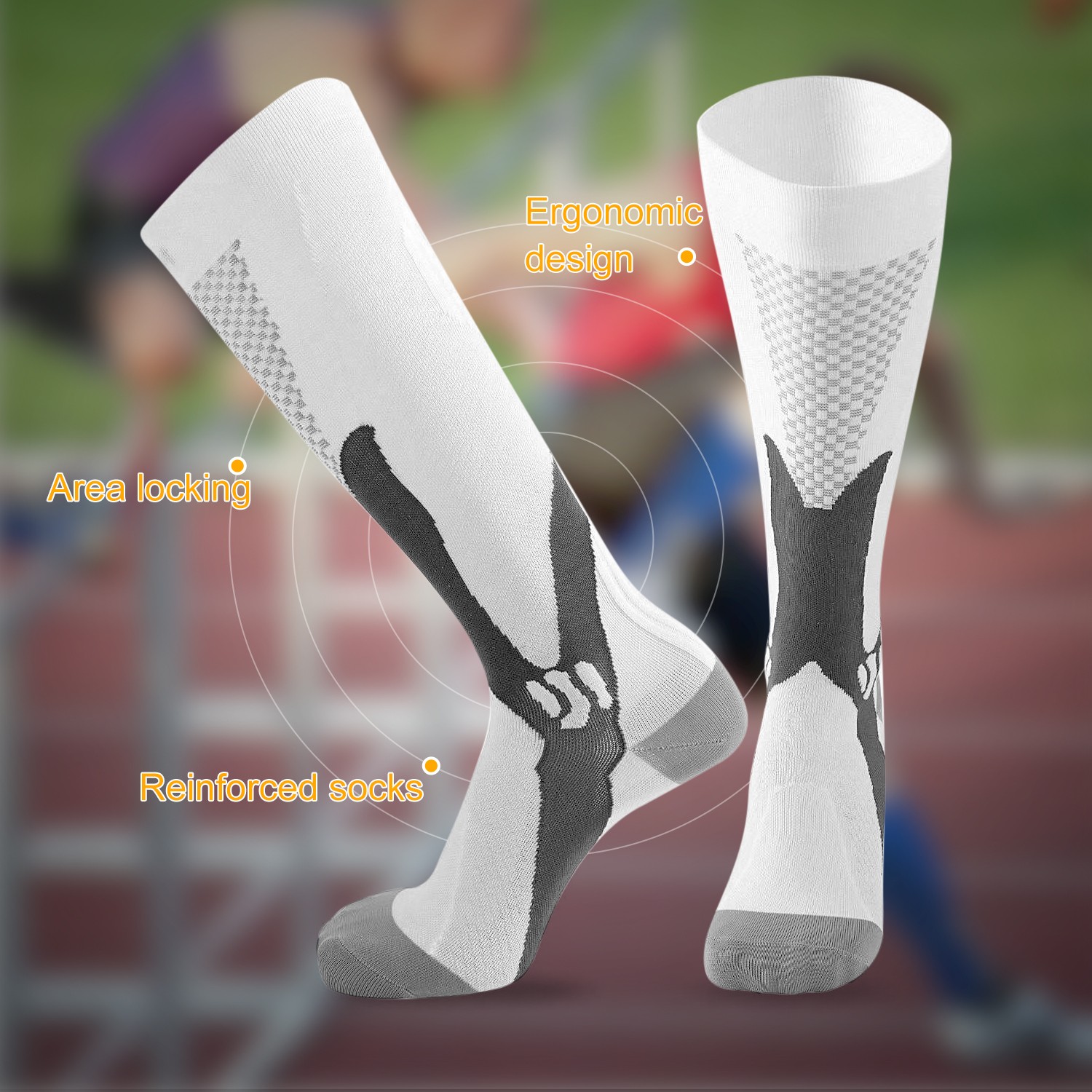 Compression Socks- 20-30 mmHg Knee High for Men & Women, Medical Grade, L/XL/XXL