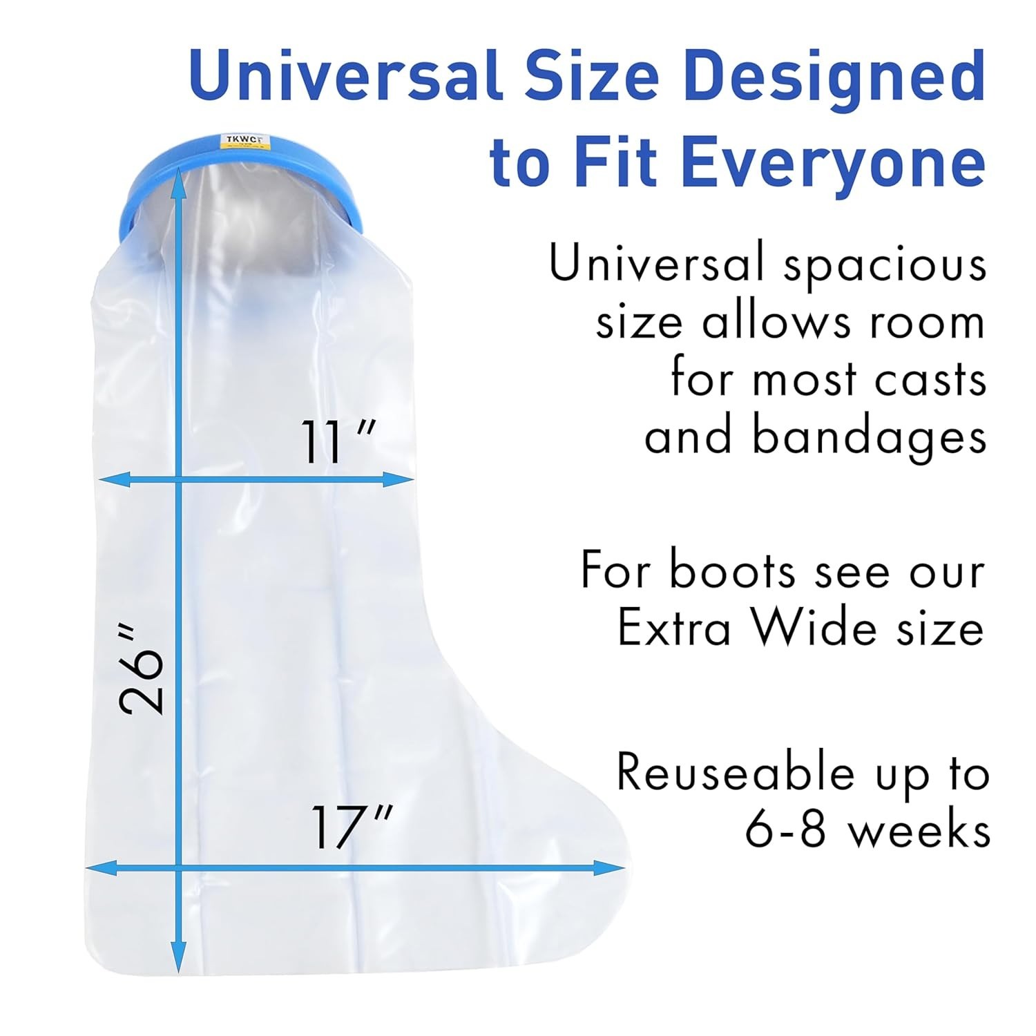 Reusable Waterproof Cast Cover for Adults – Easy & Secure Bathing Solution