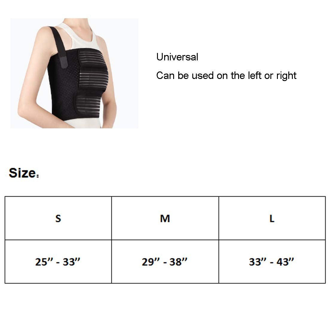 Rib Brace Broken Rib Belt Chest Brace Elastic Rib Support Brace for Men and W…