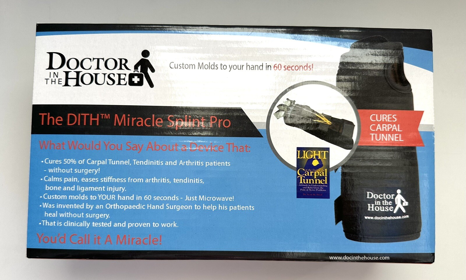 NEW Doctor In The House, DITH Miracle Splint Pro Carpal Tunnel LEFT Hand