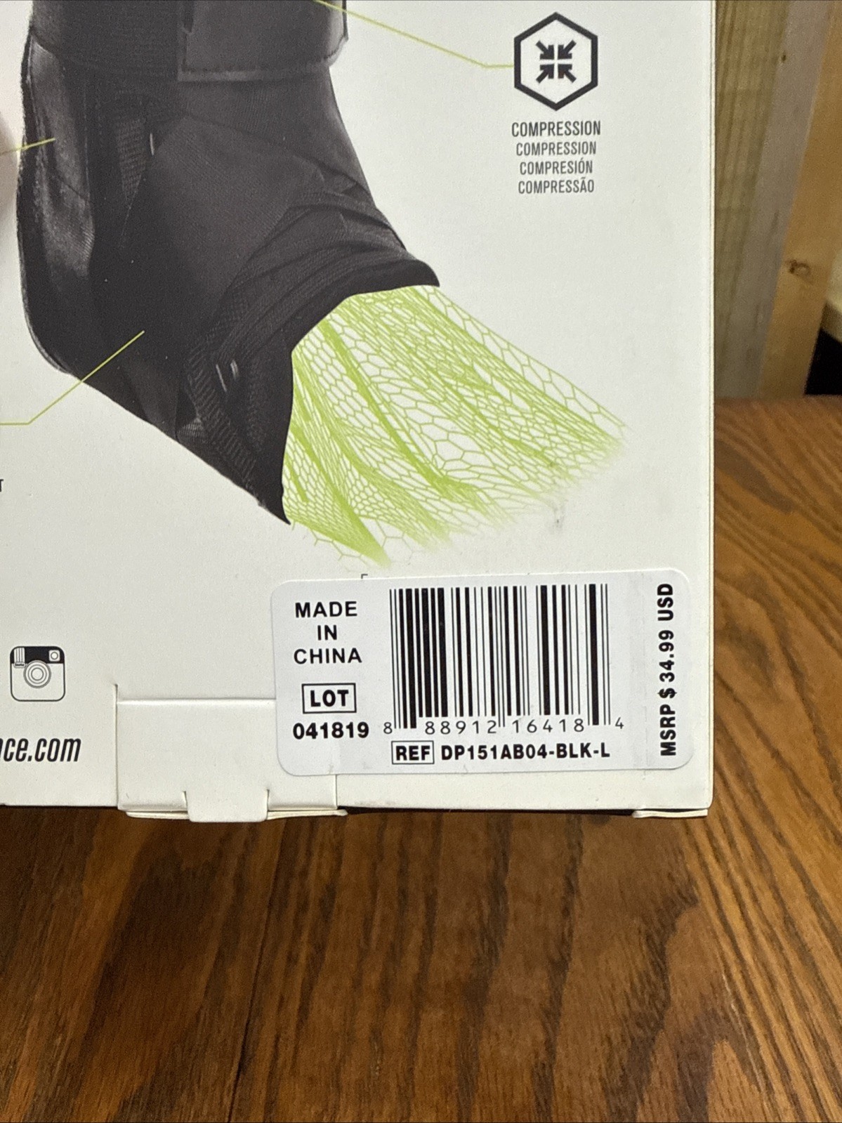DonJoy Performance Lace-Up Ankle Brace L/Large Black Figure 8 straps NEW