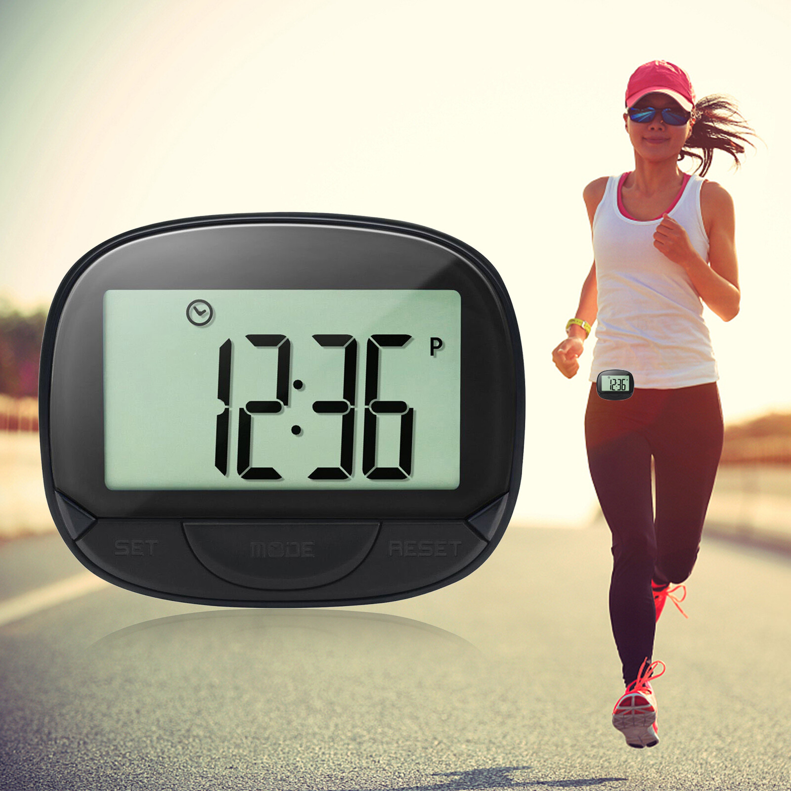 Multi-Functional Step Counter 3D Pedometer&Clip For Fitness Tool P2H6