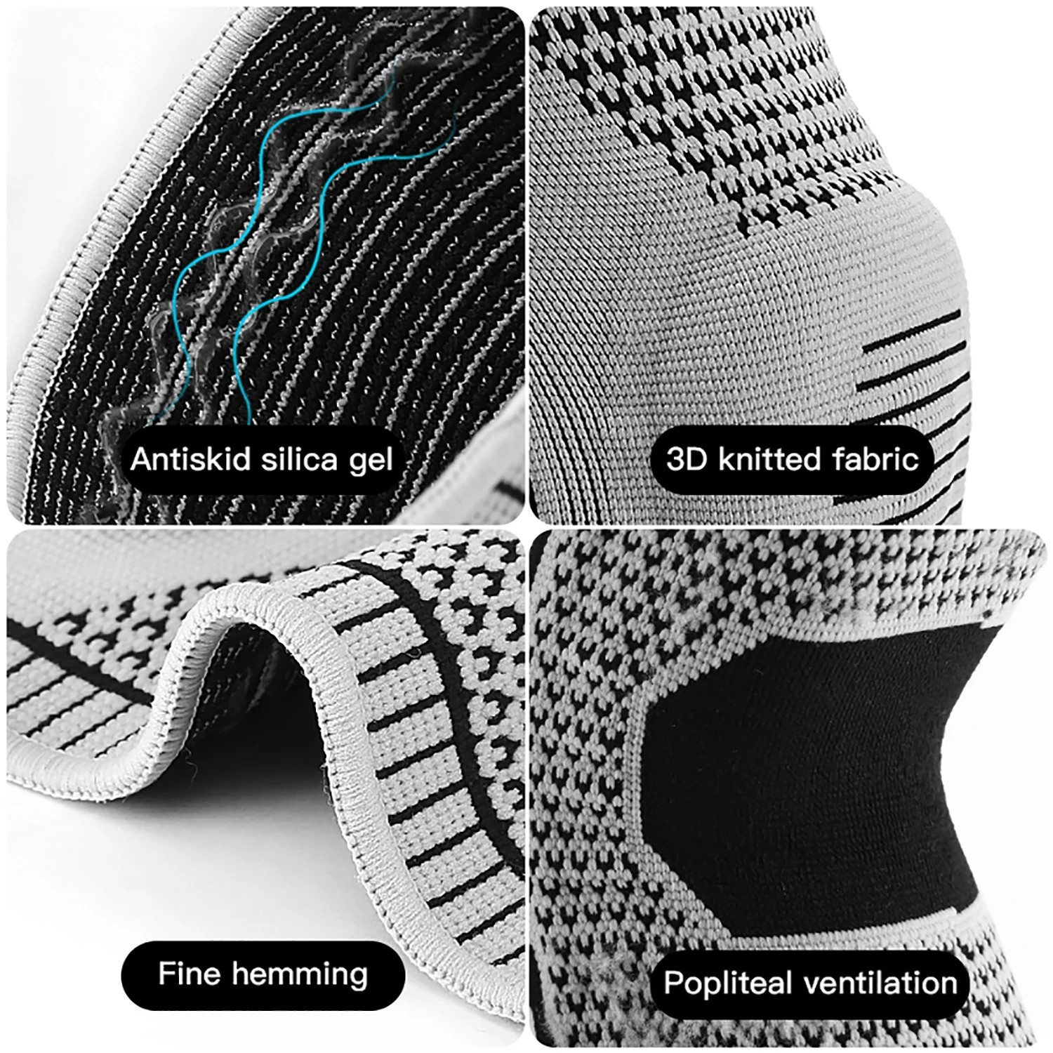 Knee Sleeves Compression Brace Support Sport Joint Injury Pain Arthritis Relief