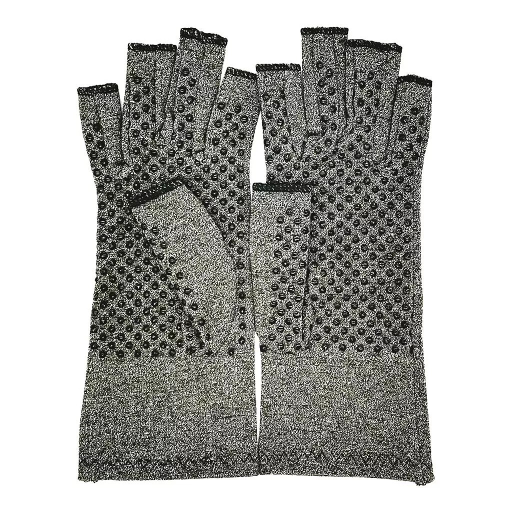 Compression Gloves Anti Arthritis Fingerless Pain Relief Joint Support With Grip
