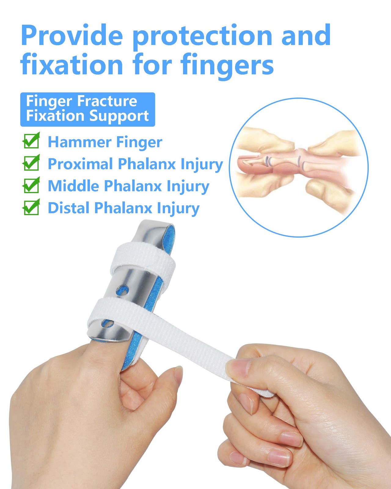 TAROYQASUL Pinky Finger Splints, 3 PCS Metal Finger Splint Support Braces for…