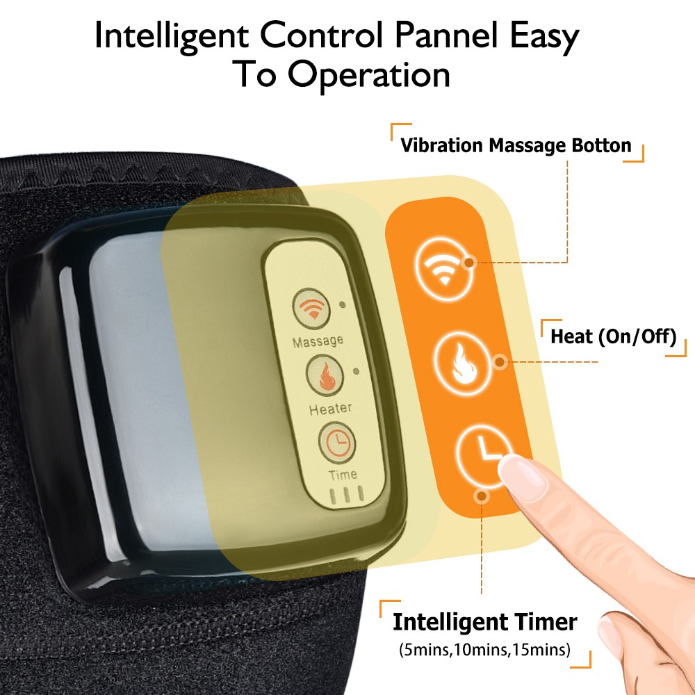 Adjustable Massager Pad Heating Therapy Knee Joint Pain Relief Massage Knee Pad