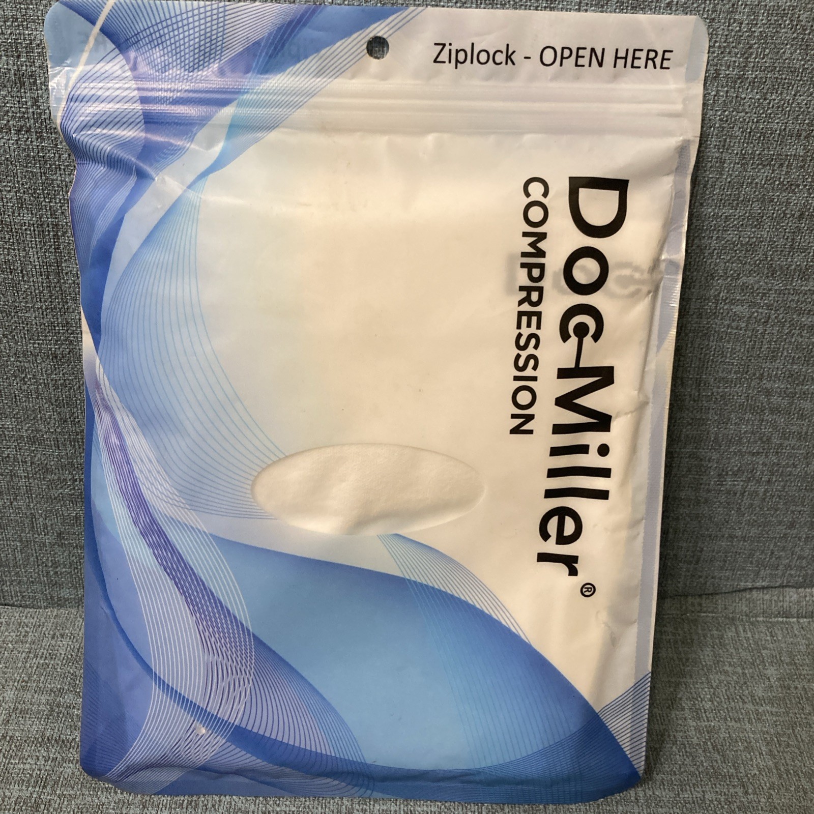 Doc Miller Open Toe Compression Socks 8-15mmHg White size 4 XL