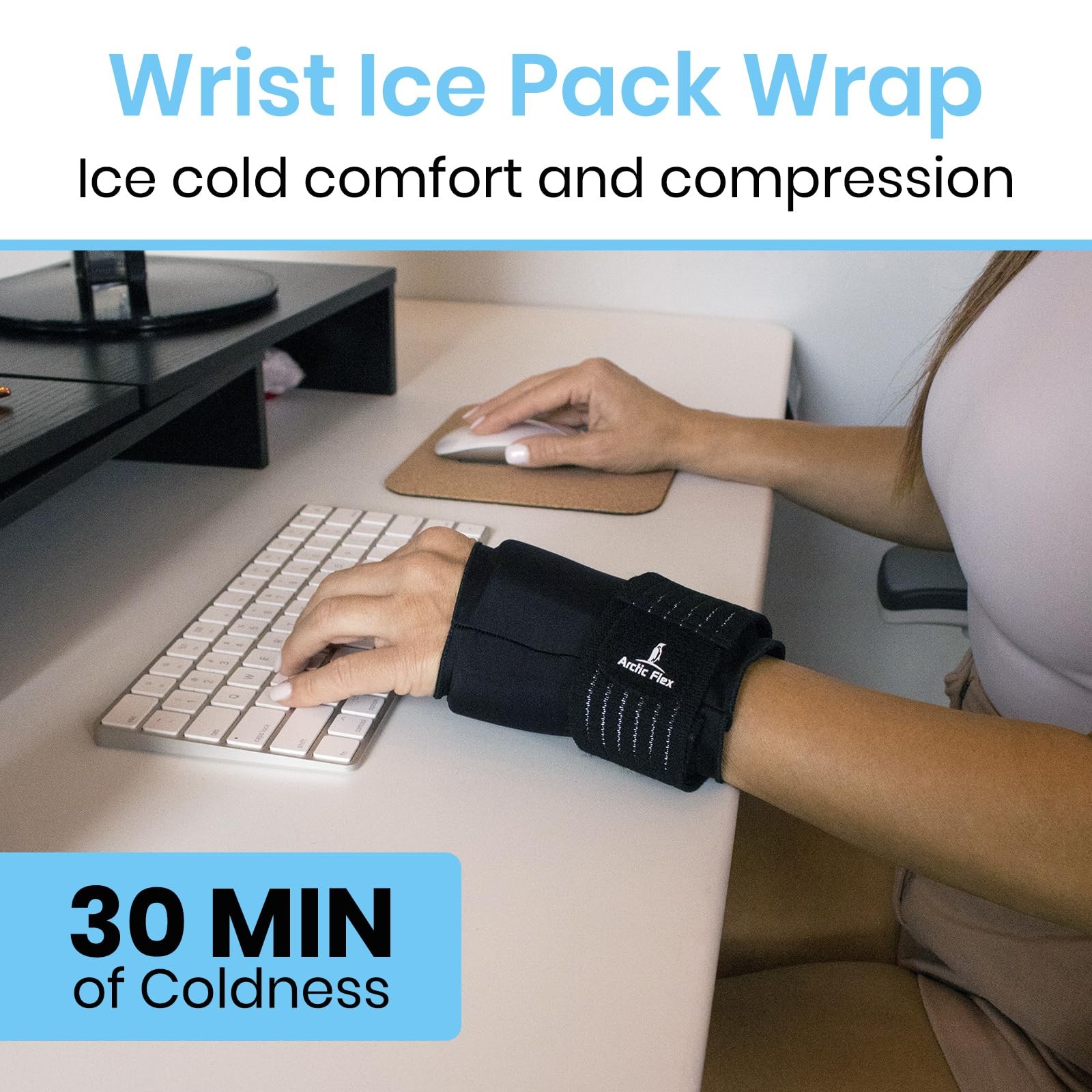 Wrist Ice Pack Wrap – Extra Strength Hot & Cold Therapy – Reusable Hand & Thumb