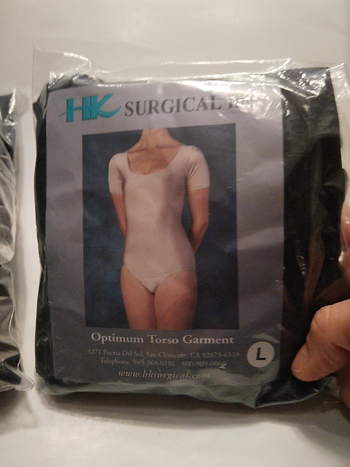 HK Surgical Optimum Torso Garment LARGE – BLACK Post Surgery Compression Faja