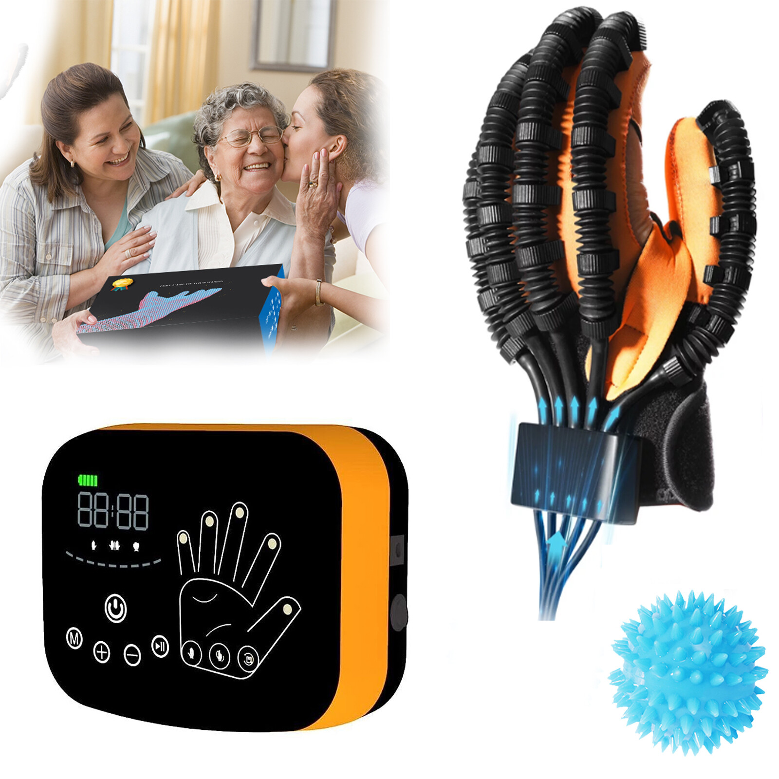 Robotic Rehabilitation Gloves for Hand Paralysis Patients Physiotherapy Device