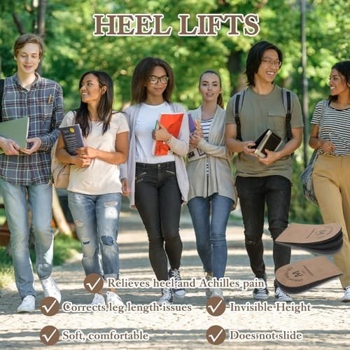 2 Pack Heel Lifts, Adjustable Heel Lifts for Leg Length Discrepancy, Women Man S