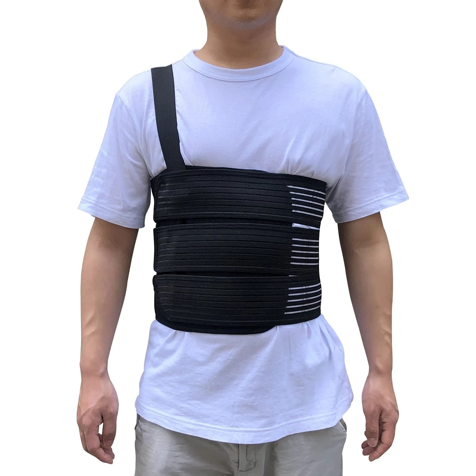 Rib Belt Chest Binder for Broken Injury Ribs, Elastic Rib Brace Compression S…