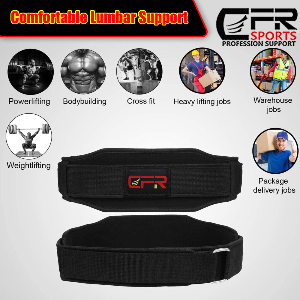 Lower Back Support Belt Exercise Lumbar Waist Brace Pain Relief Weight Lifting @