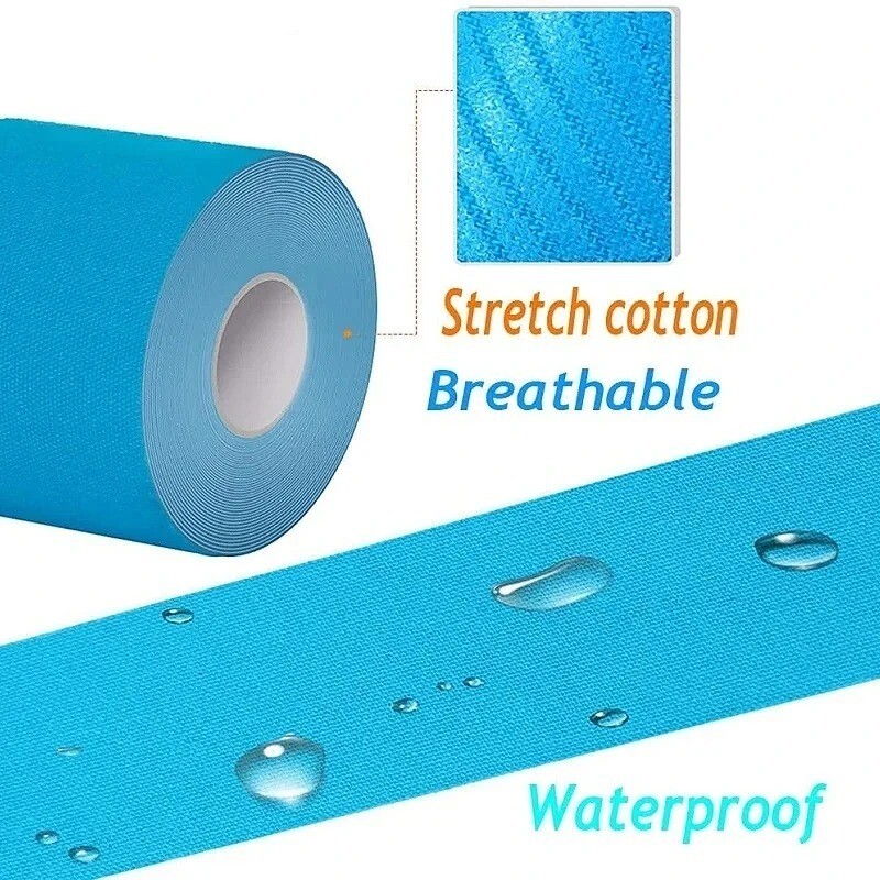 5M Sports Waterproof Kinesiology Tape Breathable Fitness Knee Muscle Pain Relief