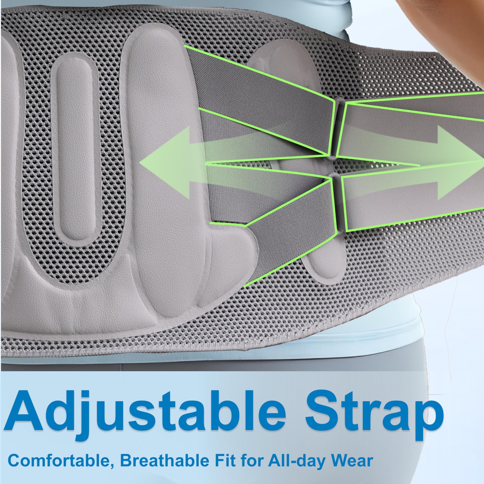 Plus Size Back Brace for Men Lower Back Big Belly Support 52″60″ Waist