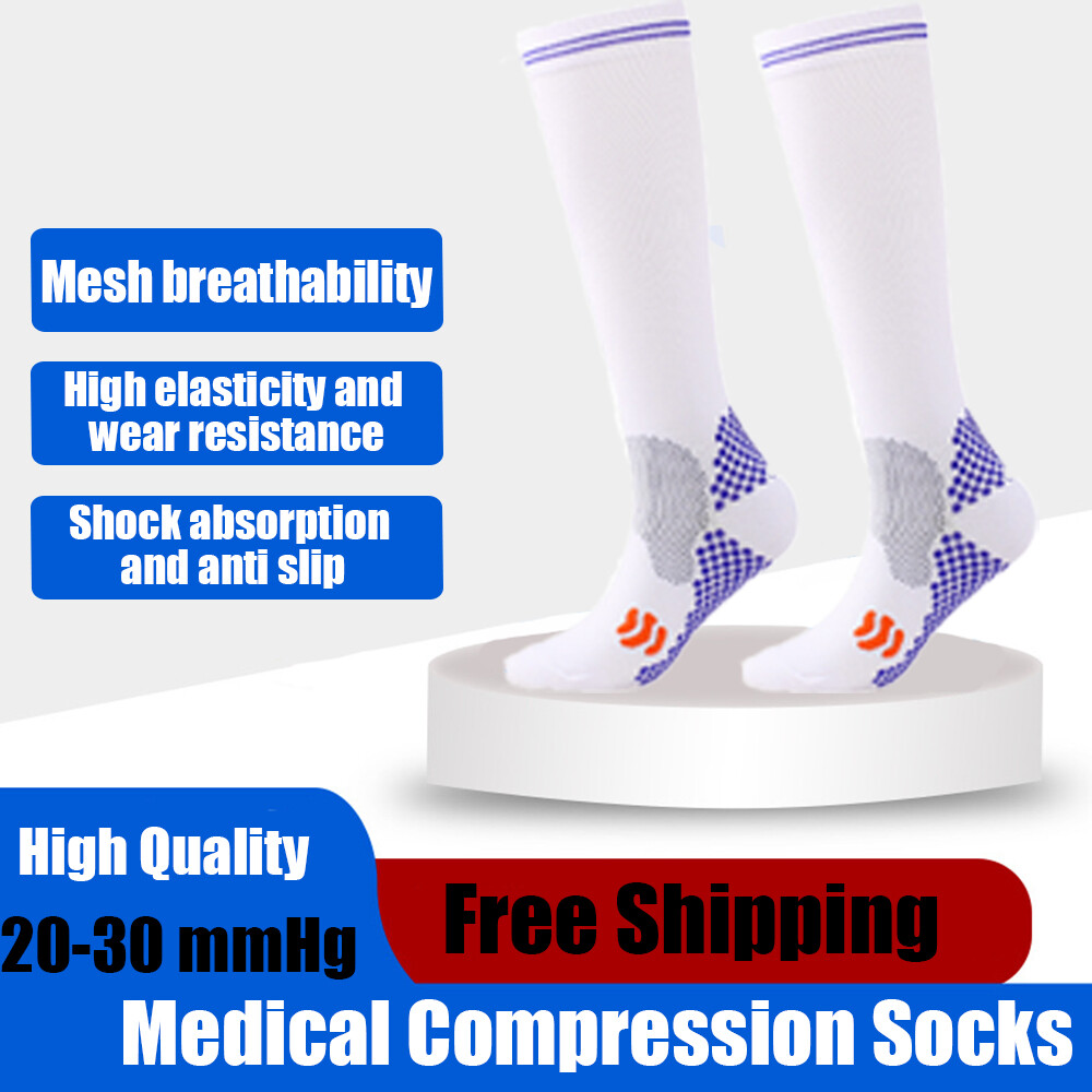 3pairs Compression Socks Moisture Wicking Support Stockings for Airplane Flights