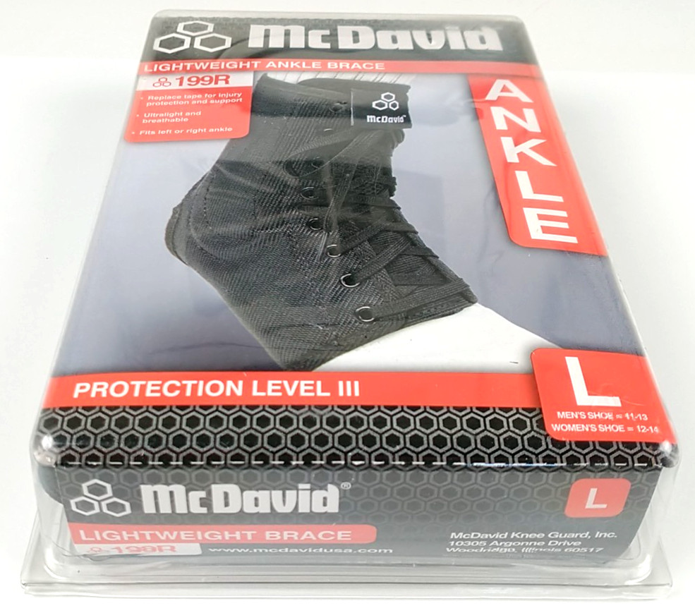 McDavid Lightweight Ankle Brace Large 199R Protection Level 3 NEW C1050