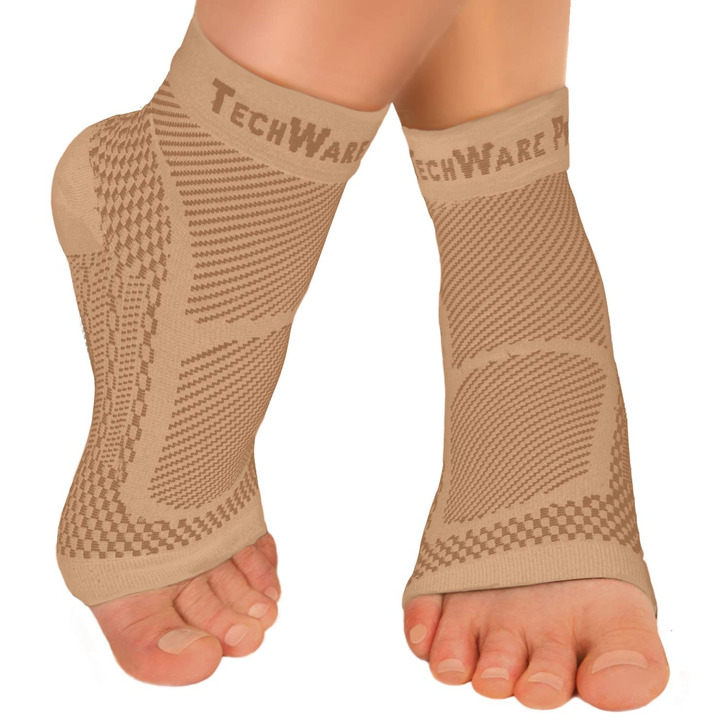 TechWare Pro Ankle Brace Compression Sleeve – Relieves Achilles Tendonitis, J…