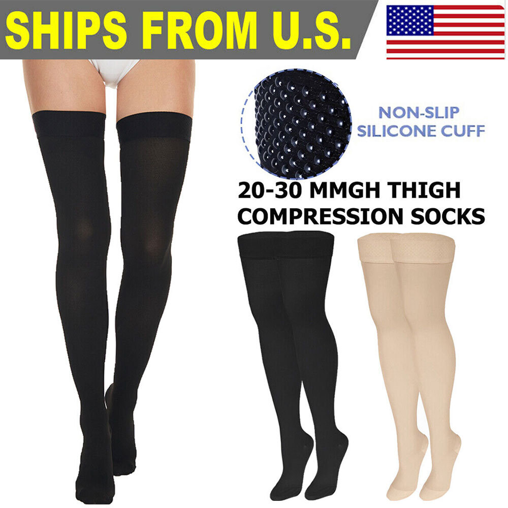 Extra Long Compression Socks Thigh High Over the Knee High Plus Size Stockings