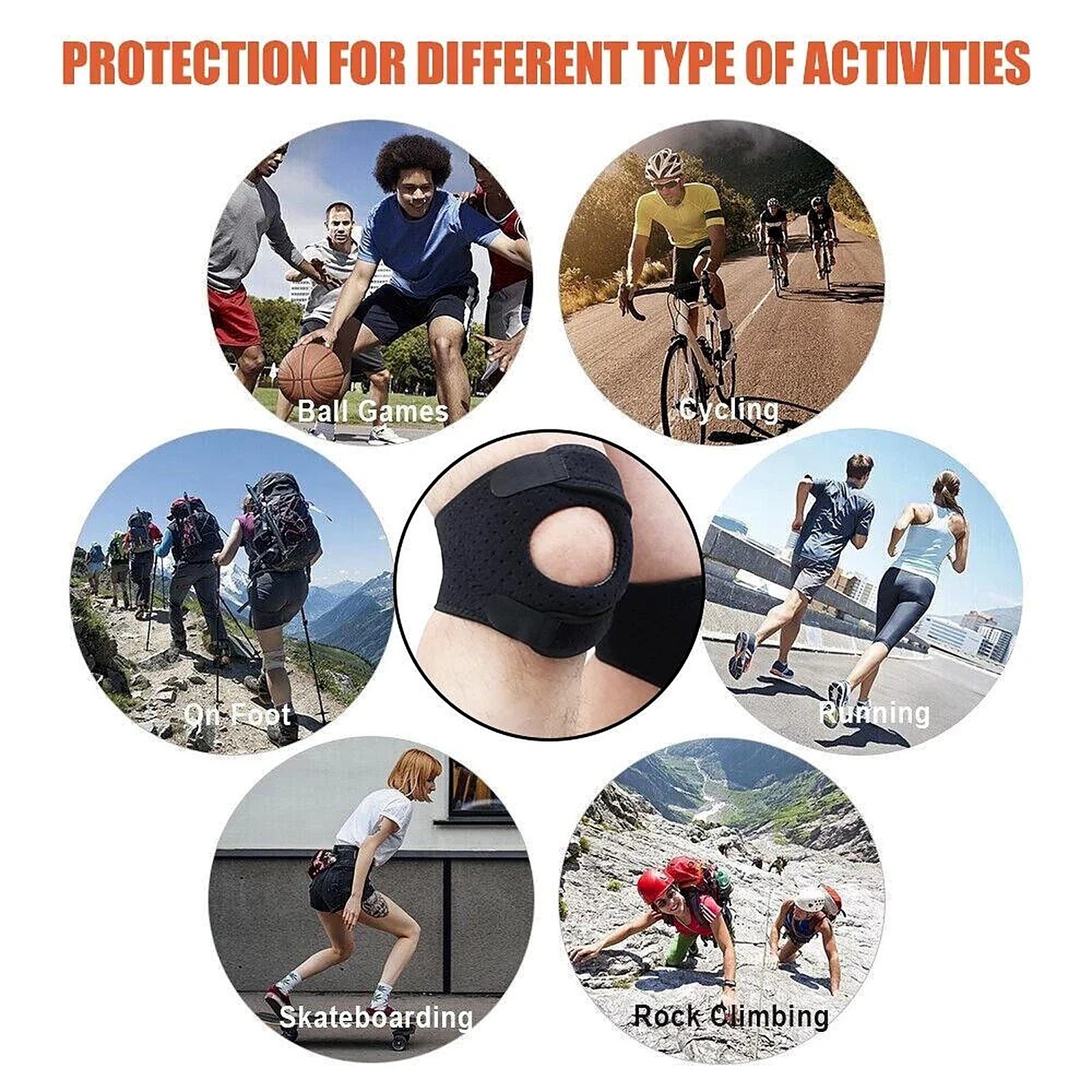 Knee Brace Support Neoprene Patella Stabilizing Compression Straps Adjustable US