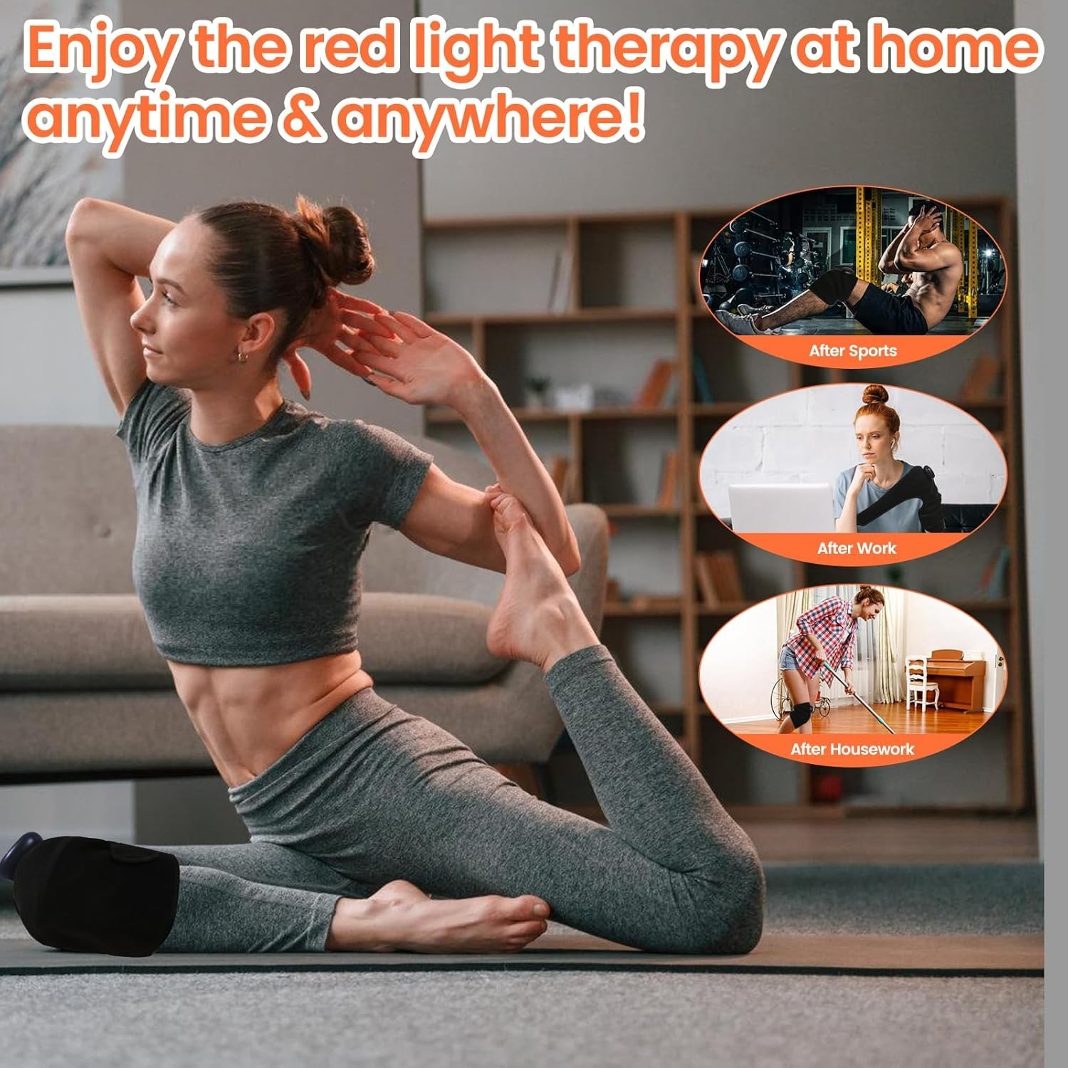Red Light Therapy Knee brace with heated &Vibration Massage for Pain Relief