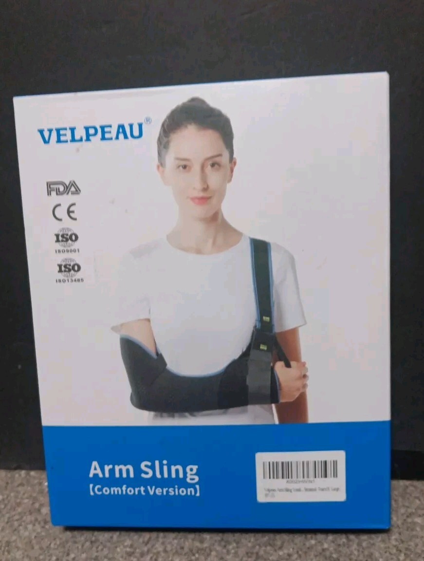 New VELPEAU Arm Sling Shoulder Immobilizer Size XL Blue Sling