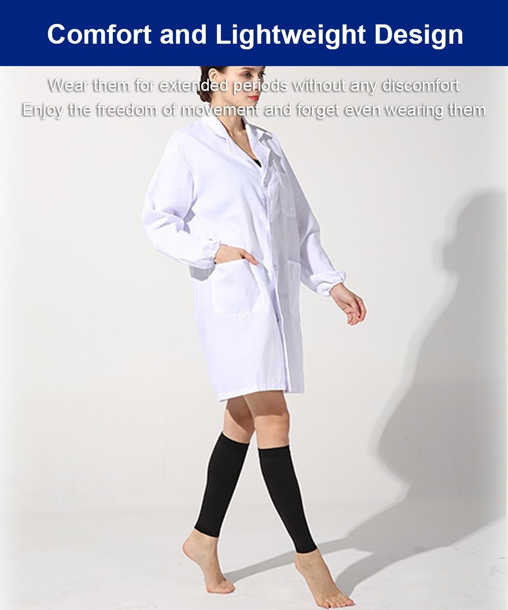 1 Pair Leg Compression Sleeve Calf Compression Sleeve Footless Shin Sleeves, M
