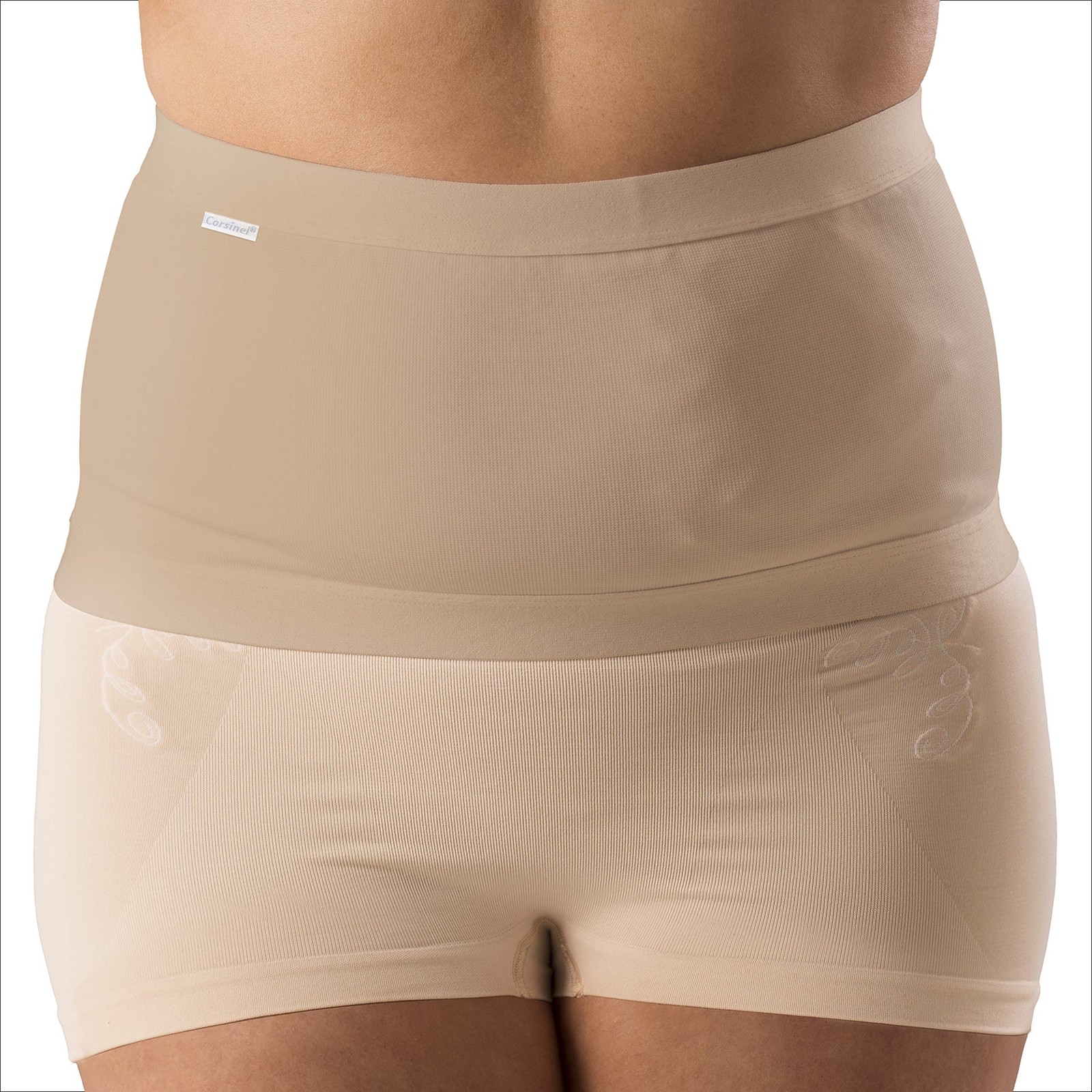 Corsinel Hernia Support Tube, 20 cm – Maximum Compression (Tan, Medium)