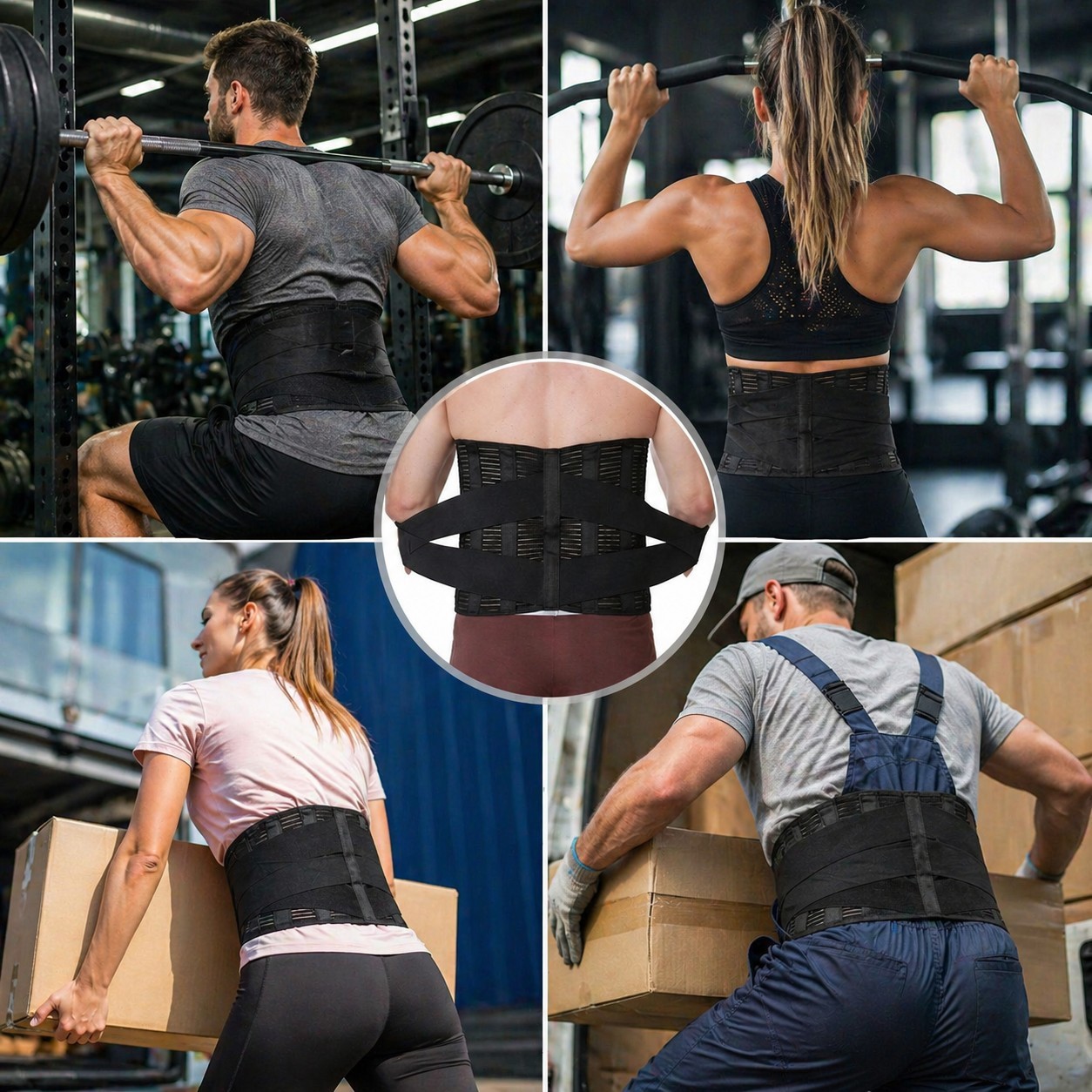 Adjustable Back Brace for Lower Back Pain Relief Lumbar Fits Sciatica Work Gym